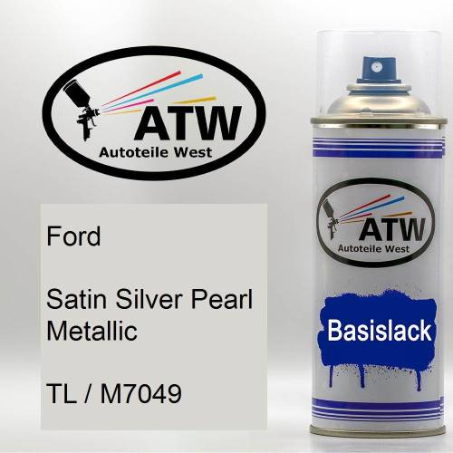 Ford, Satin Silver Pearl Metallic, TL / M7049: 400ml Sprühdose, von ATW Autoteile West.